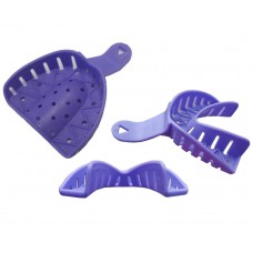 Unident Gibling SHAPE Dentate Disposable Impression Trays - Purple - Upper/Lower - 12 pack